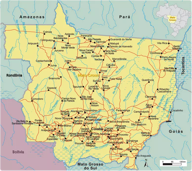 Mapa de Mato Grosso