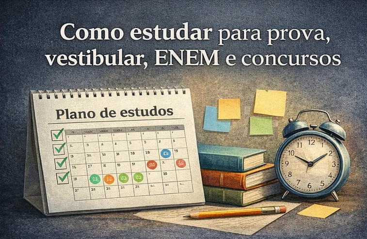 Como estudar para prova, vestibular, ENEM e concursos Como estudar para prova, vestibular, ENEM e concursos
